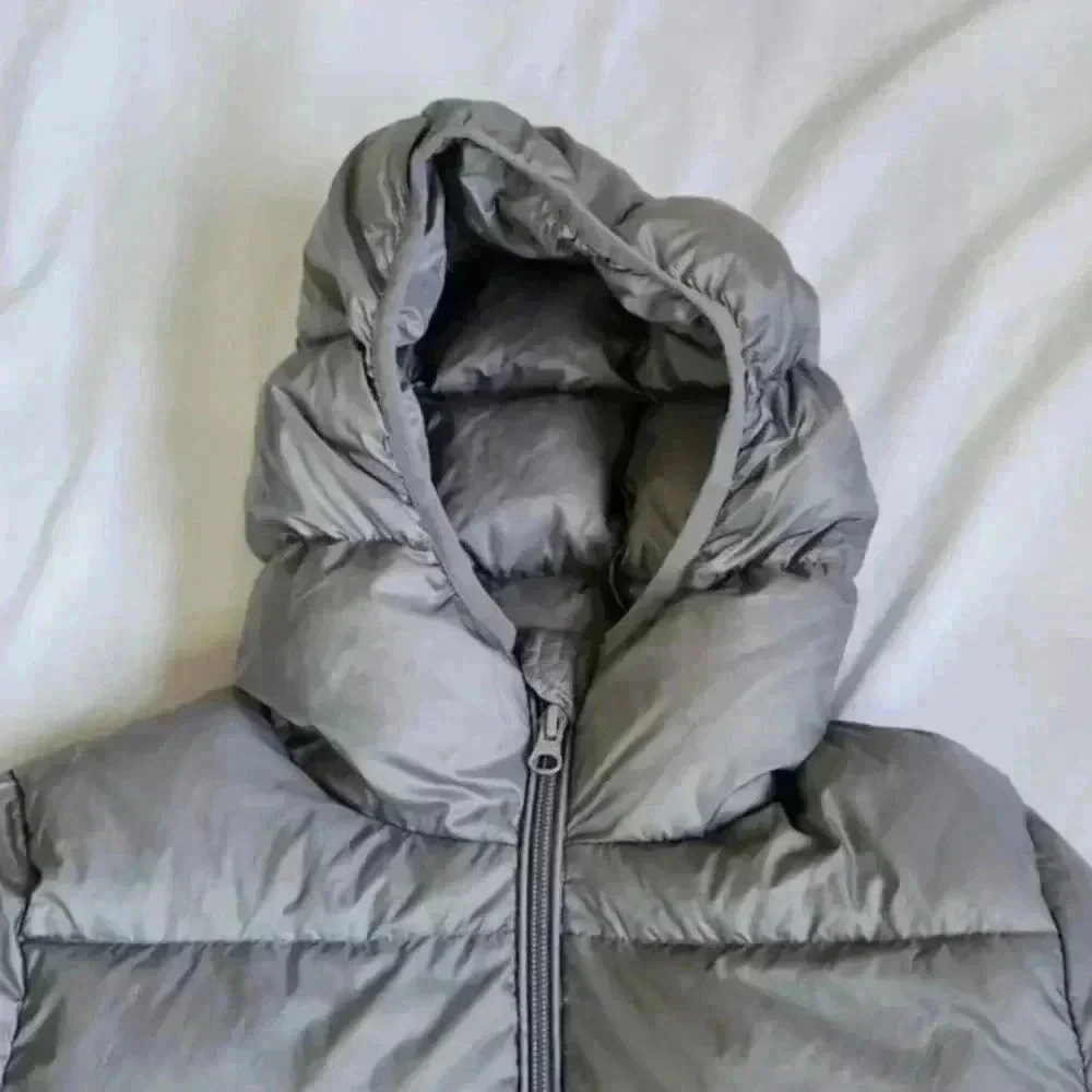 Medium JOE FRESH Gray Hooded Puffer Coat - Picture 6 of 14